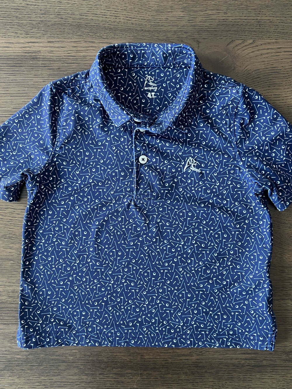 Rhoback Boys Golf Polo 4T Navy Blue Golf Shirt